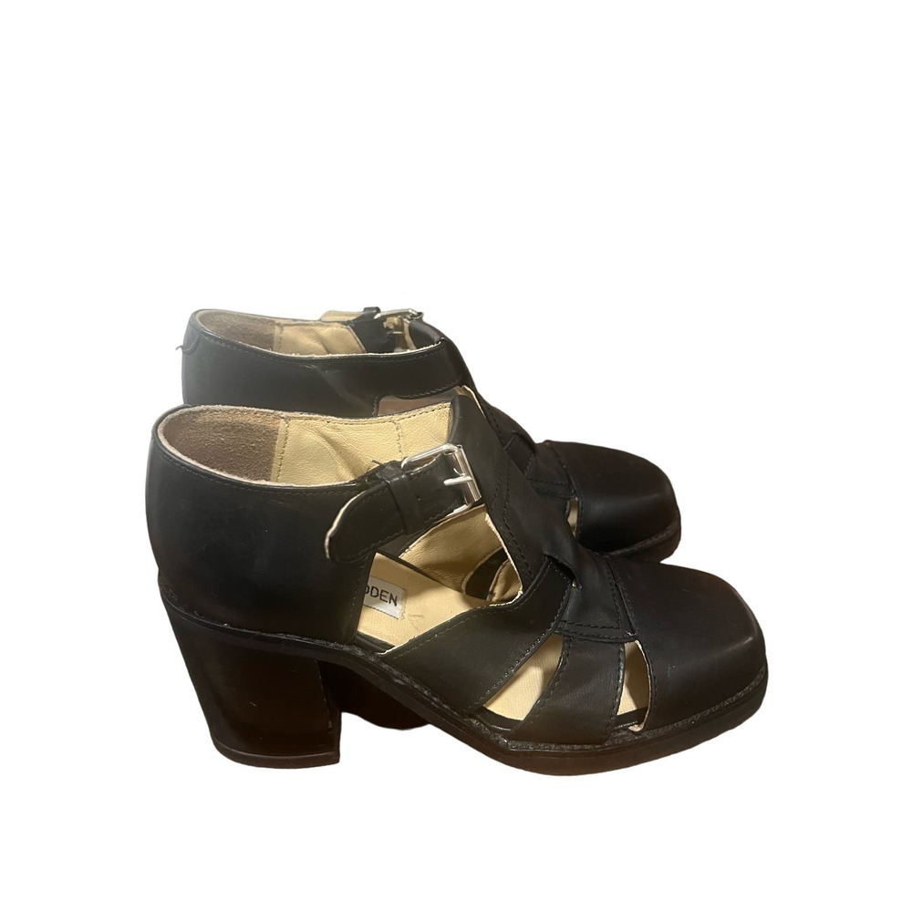Steve Madden Leather Heeled Fisherman Sandals - Grunge Academia Retro 90s Y2K 6 - Picture 2 of 9